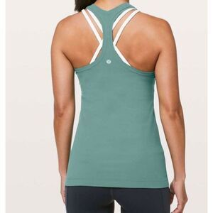 LULULEMON ATHLETICA Cool Racerback II 'Nulu in Frosted Pine Size 4